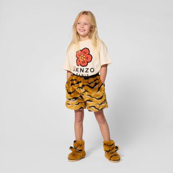 Girls Ivory Boke Flower T-Shirt