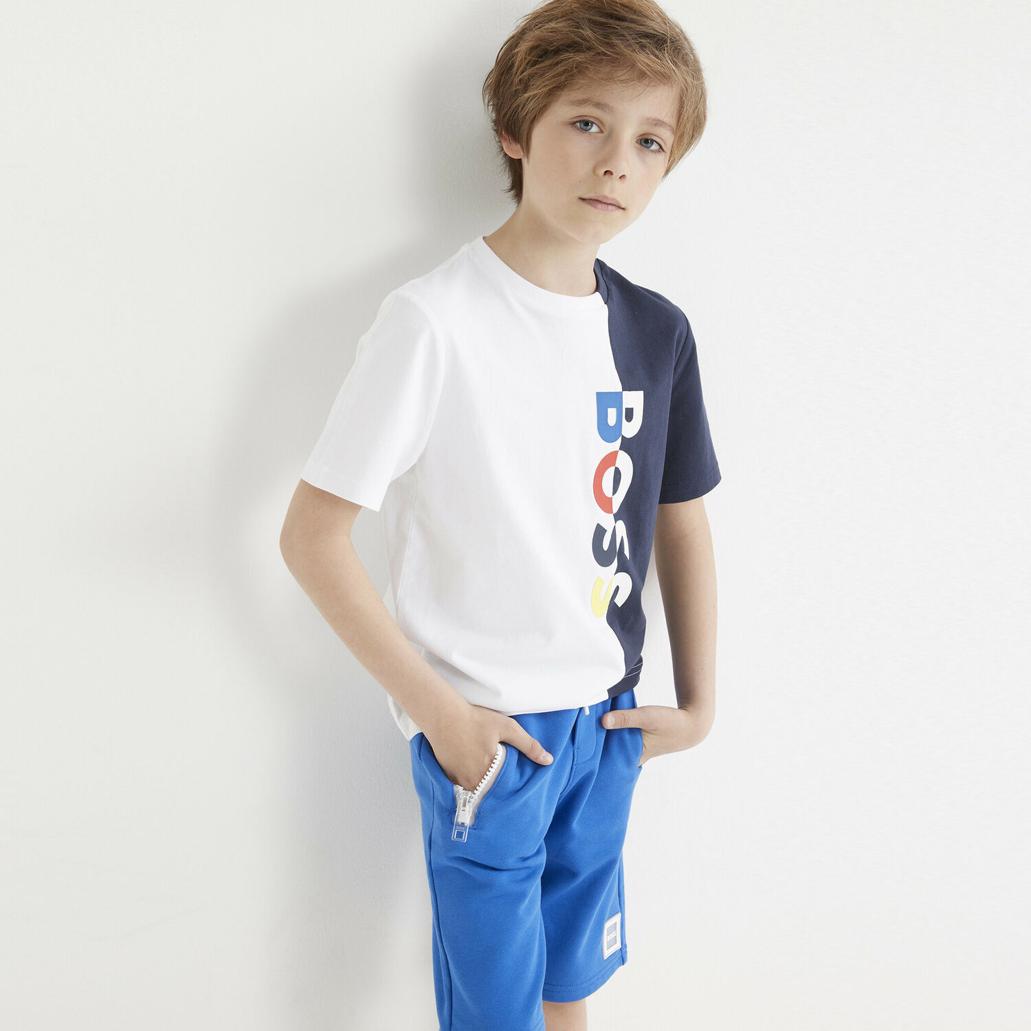 Boys Blue Logo Shorts, 1, hi-res image number null