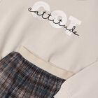 طقم تنورة بنات باللون الأخضر والبيج, 2, hi-res