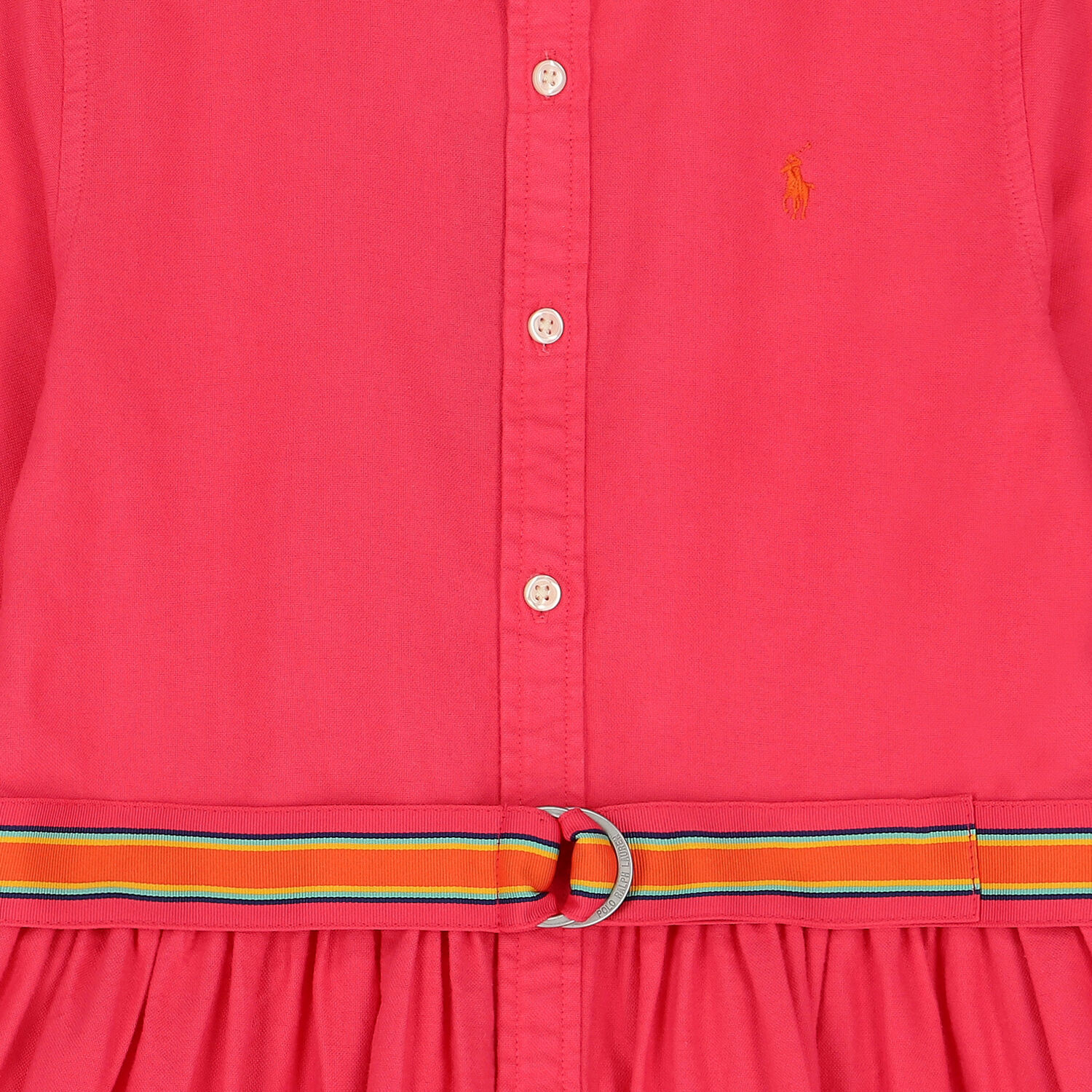 فستان بنات بالشعار باللون الوردي, 1, hi-res image number null