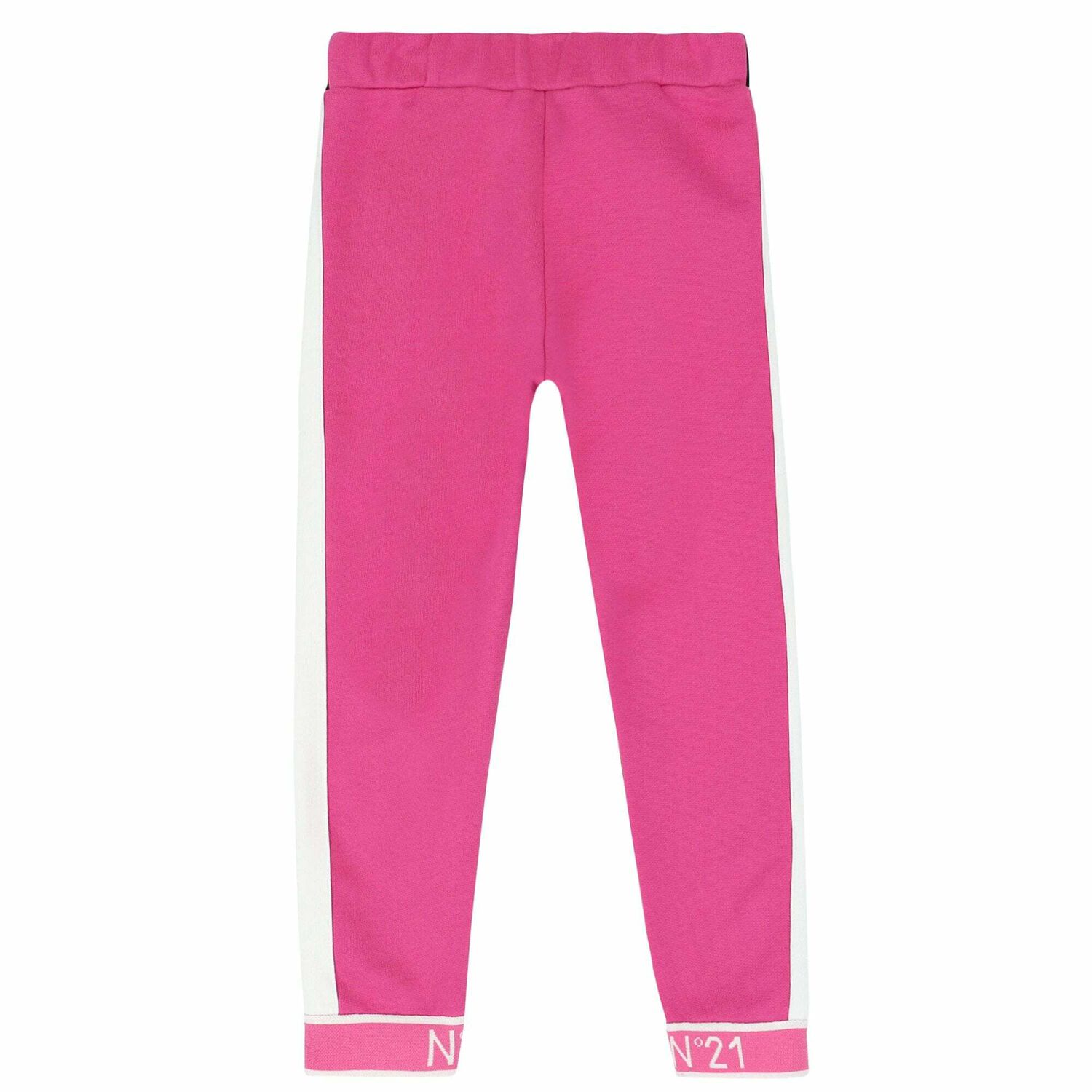 Girls Black & Pink Joggers, 1, hi-res