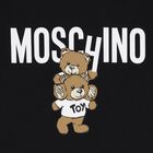 توب بنات بأكمام بشعار تيدي بير باللون الأسود, 1, hi-res