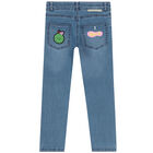 Girls Blue Denim Jeans, 1, hi-res