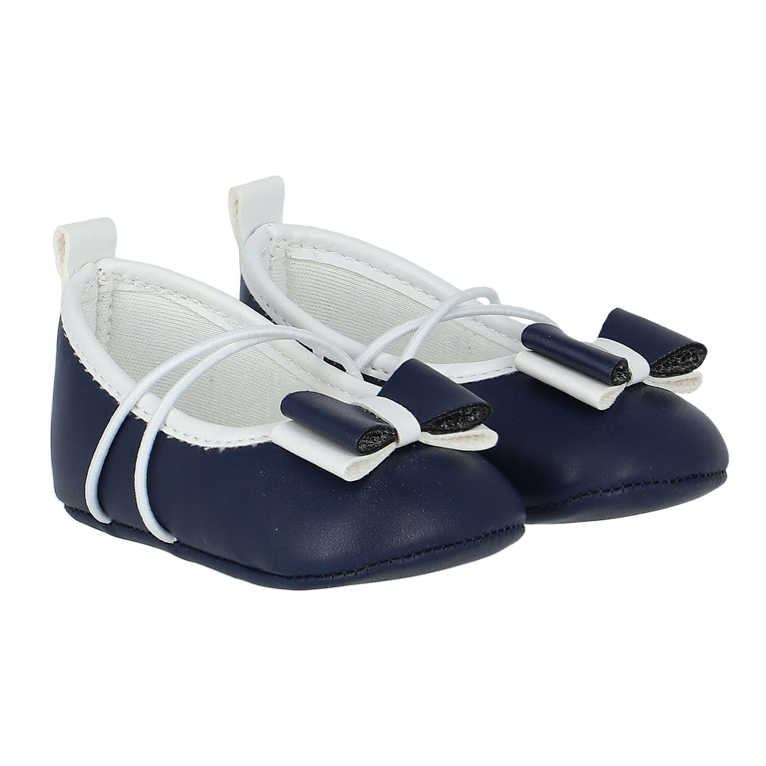 Baby Girls Navy & White Shoes, 1, hi-res image number null