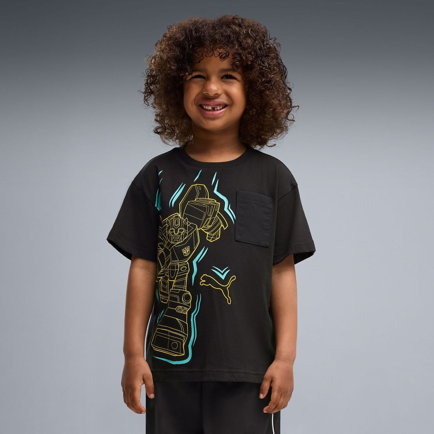 Boys Black Bumblebee Transformers T-Shirt, 1, hi-res