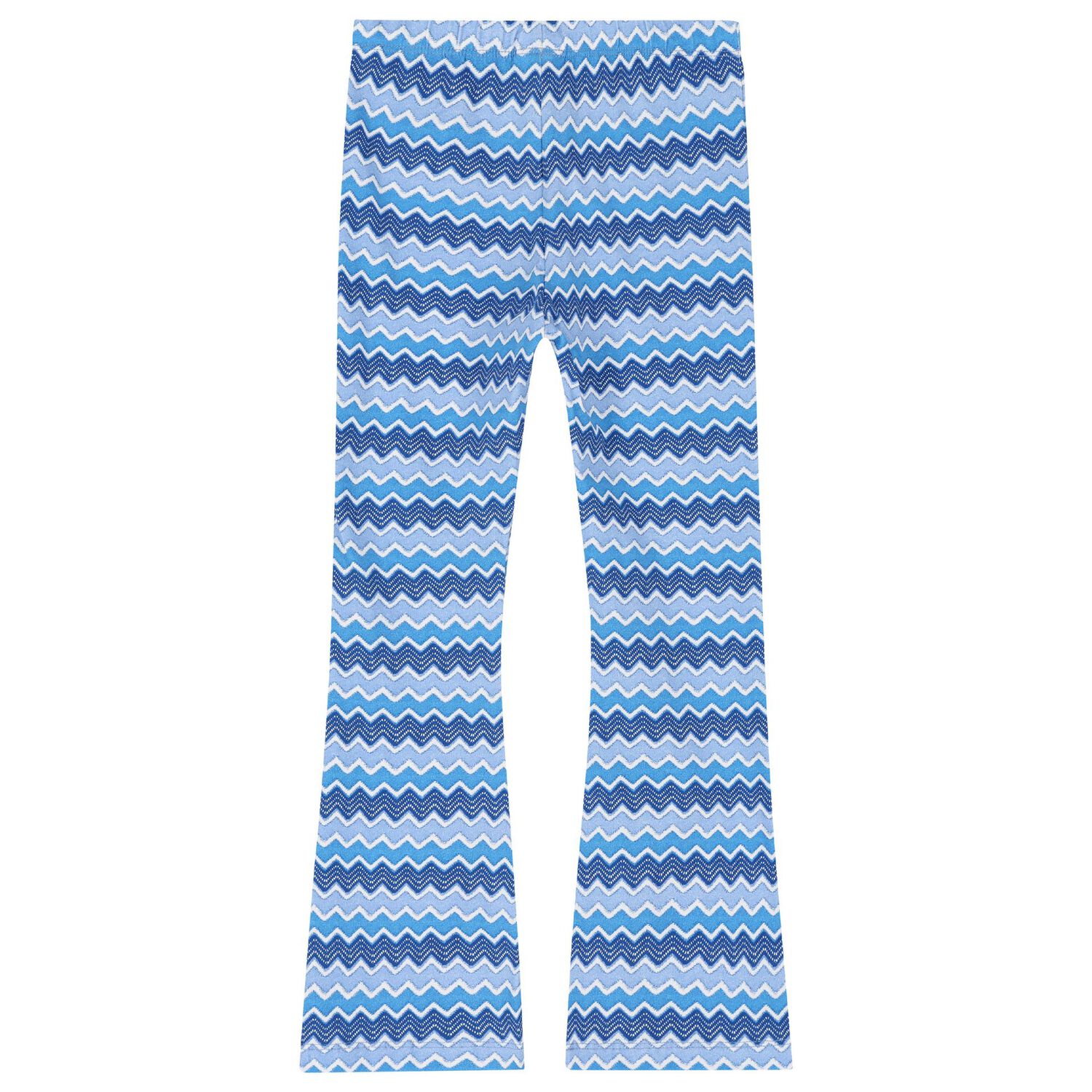Girls White & Blue Zigzag Leggings Set, 3, hi-res image number null