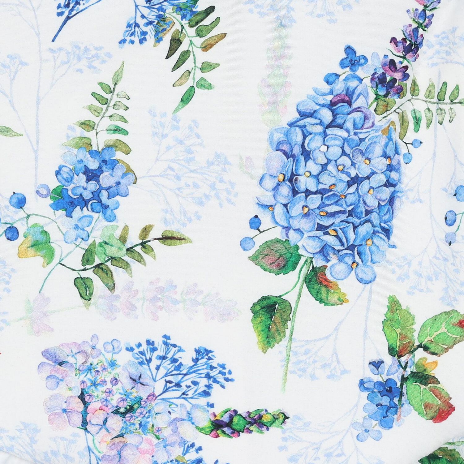 مايوه بنات بطبعة الزهور باللون الأبيض والأزرق, 1, hi-res image number null
