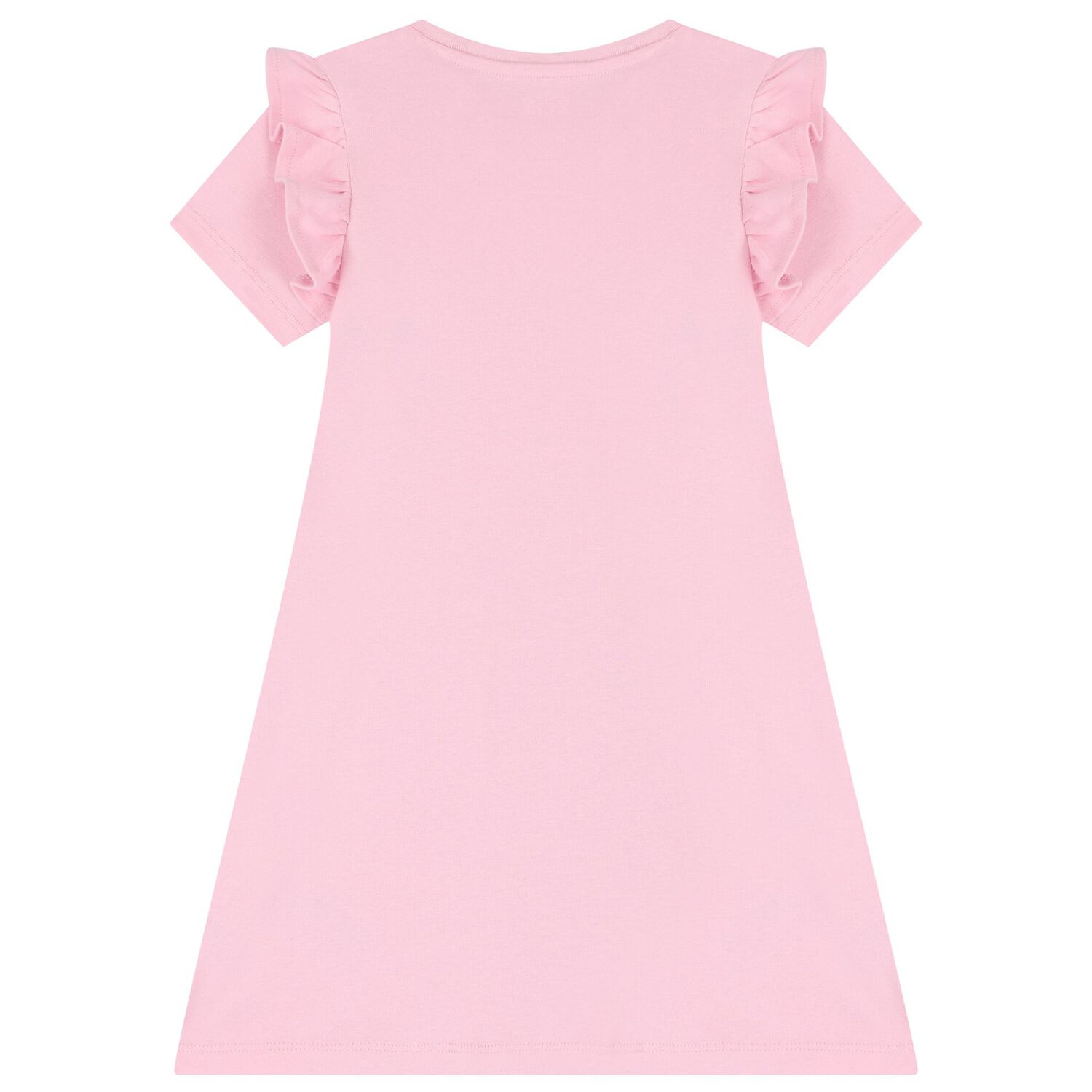 فستان بنات بالشعار بطبعة حقيبة باللون الوردى, 2, hi-res image number null