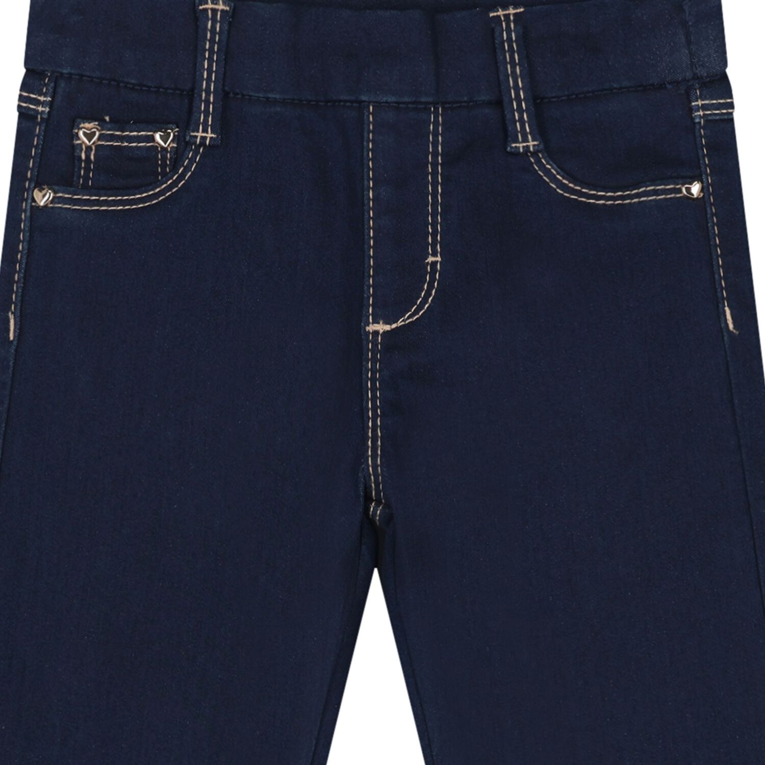 Younger Girls Navy Blue Denim Jeans, 1, hi-res