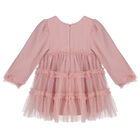 Younger Girls Pink Tulle Dress, 1, hi-res