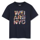 Boys Navy Blue Logo T-Shirt, 2, hi-res