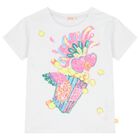 Girls White Sequin T-Shirt, 1, hi-res