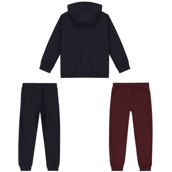 Boys Navy & Red 3-Piece Tracksuit