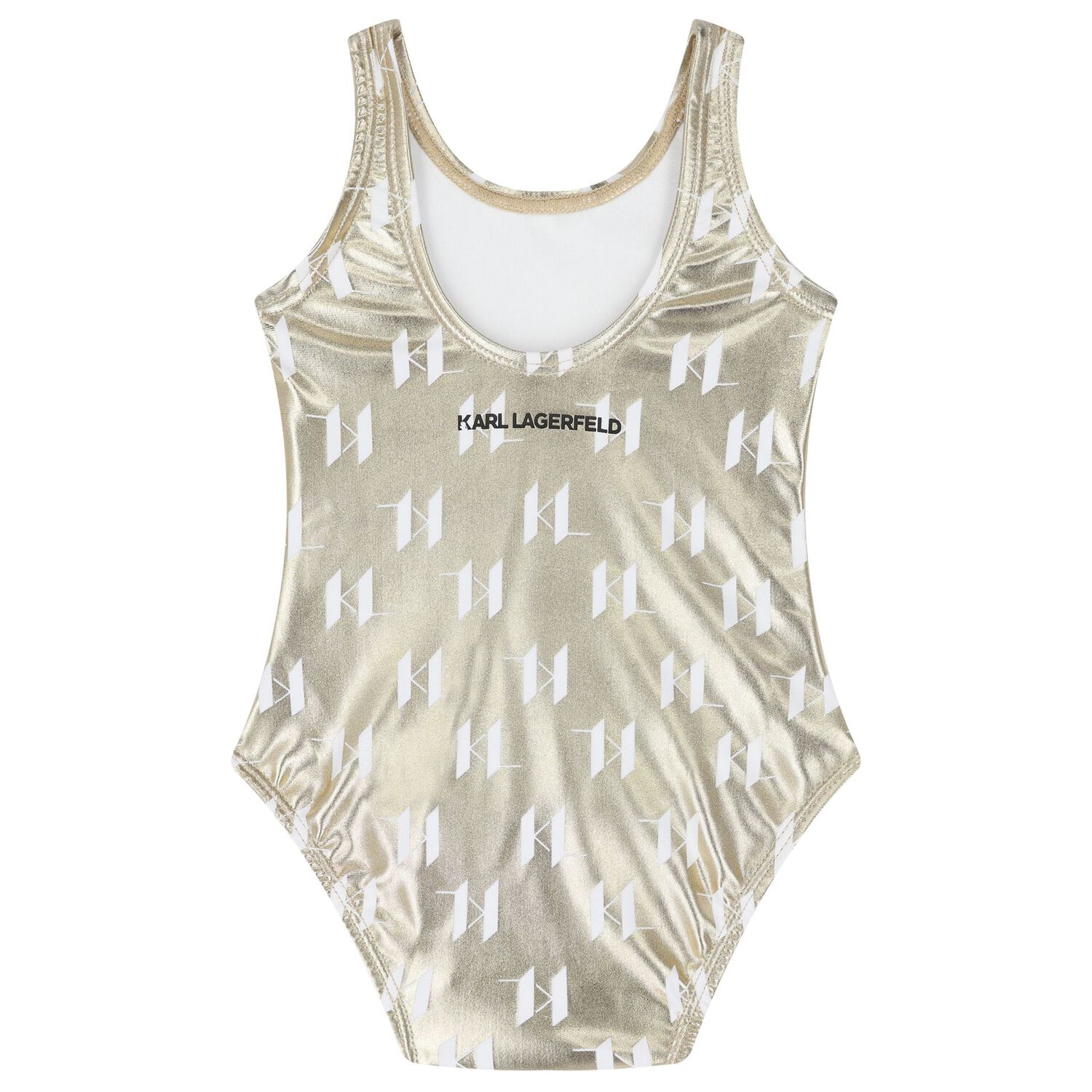 Girls Gold Logo Swimsuit, 1, hi-res image number null