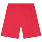 طقم شورت بناتي أبيض وأحمر مزين بالزهور, 1, hi-res