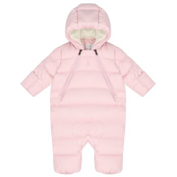 Baby Girls Pink Logo Snowsuit