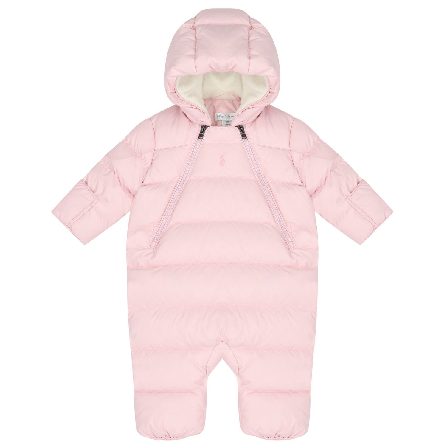Baby Girls Pink Logo Snowsuit, 2, hi-res image number null