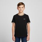Boys Black Logo T-Shirt, 1, hi-res