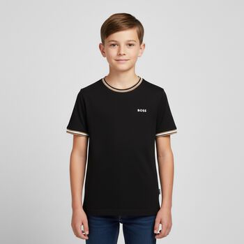 Boys Black Logo T-Shirt