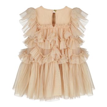 Baby Girls Beige Sequin Tulle Dress