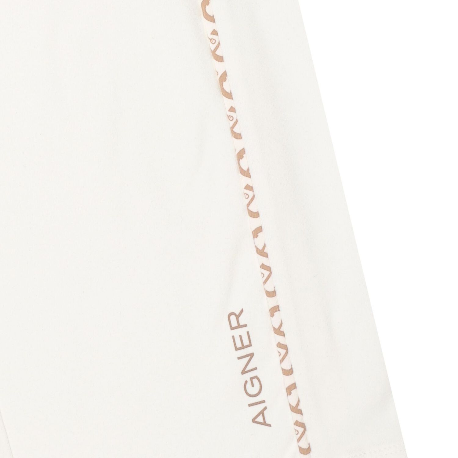 Girls Ivory Logo Trousers, 1, hi-res