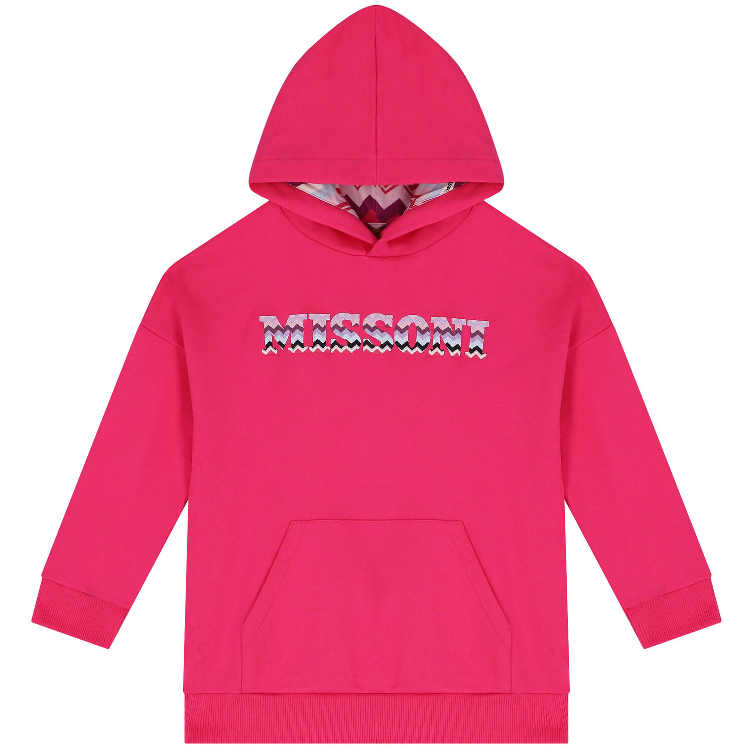 Girls Pink Logo Hooded Top, 1, hi-res