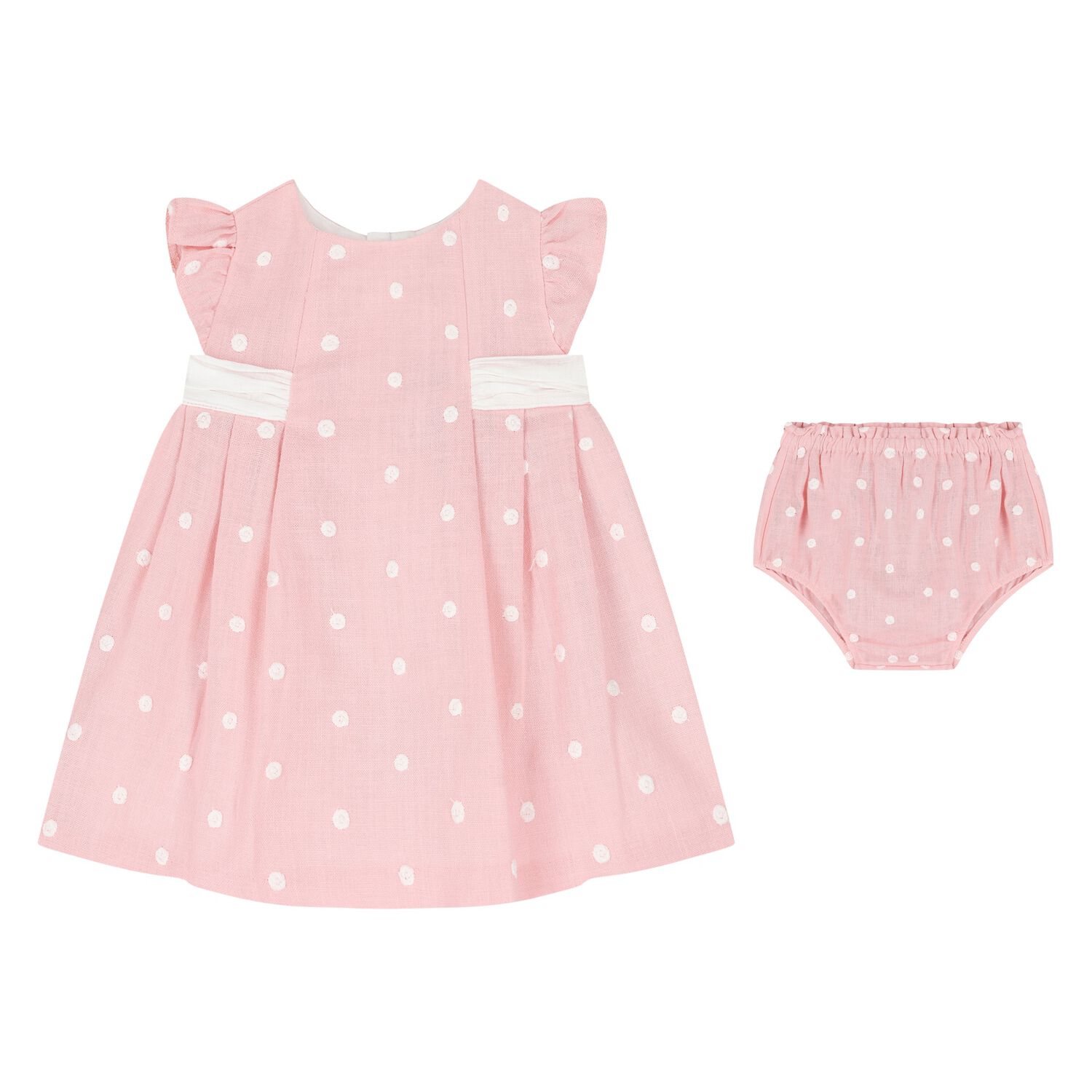 Baby Girls Pink & Ivory Dress Set, 1, hi-res
