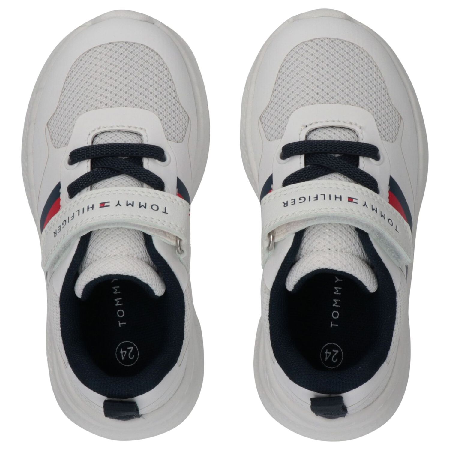 Boys White Logo Trainers, 1, hi-res
