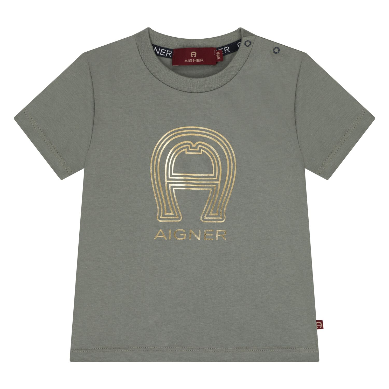 Younger Boys Green Logo T-Shirt, 2, hi-res image number null