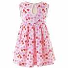 فستان بطبعة قلوب ياللون الزهرى للبنات, 1, hi-res