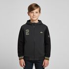 Boys Grey Logo Zip Up Top, 1, hi-res