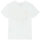 تيشيرت بشعار الفيل باللون الابيض للبنات, 1, hi-res