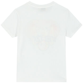 Girls White Elephant Logo T-Shirt