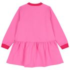 Girls Pink Embroidered Floral Dress, 1, hi-res