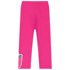 طقم ليجينز بنات بطبعه الفراوله باللون الابيض والوردى, 1, hi-res