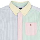 Boys Blue & Green Striped Shirt , 1, hi-res