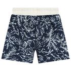 Boys Navy Blue Logo Swim Shorts, 1, hi-res
