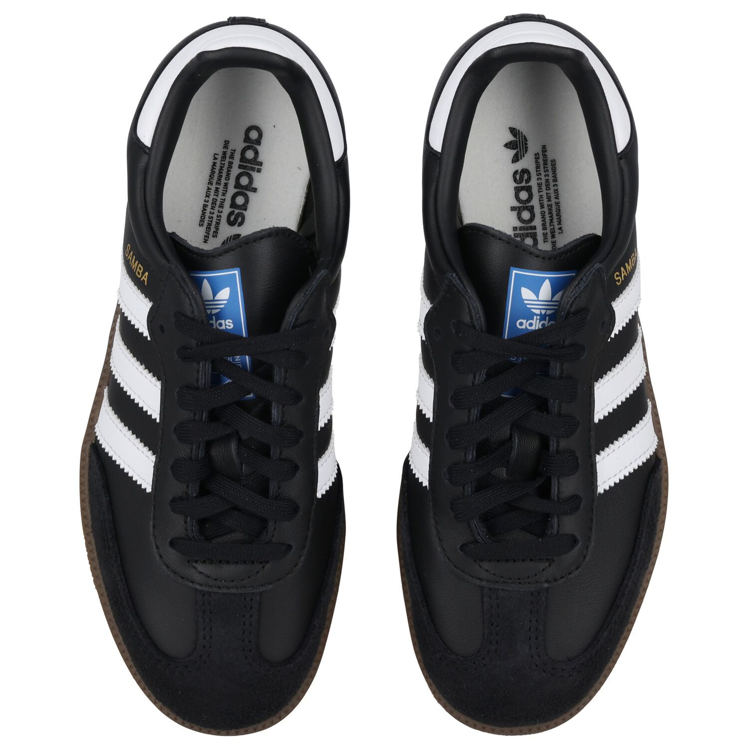 Black Logo Samba Trainers, 1, hi-res