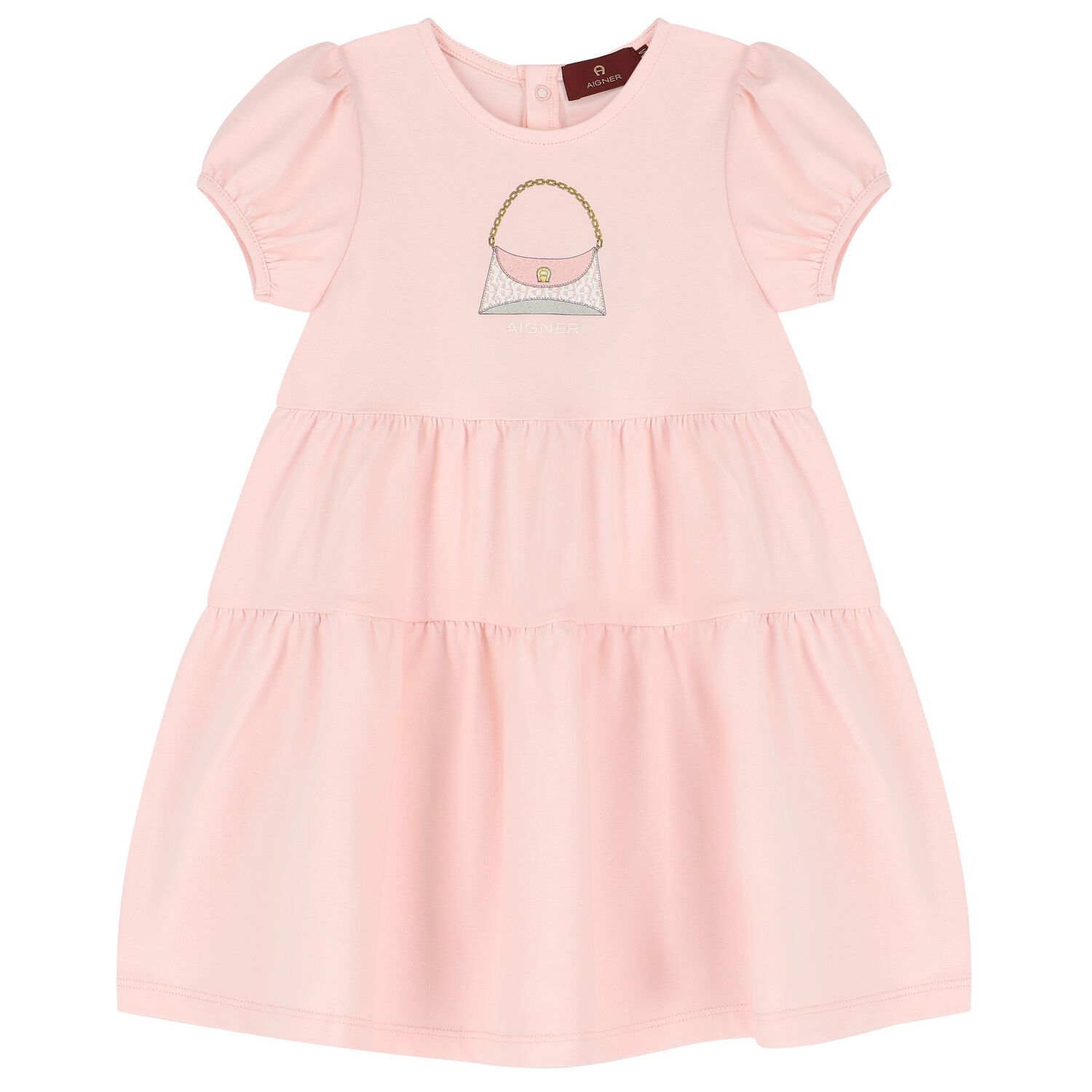 Younger Girls Pink Logo Bag Dress, 1, hi-res