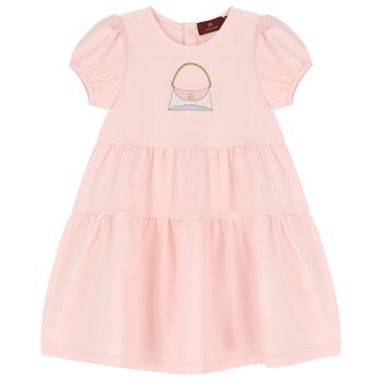 Younger Girls Pink Logo Bag Dress