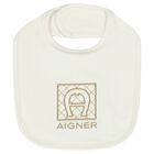 Ivory & Gold Logo Babygrow Set, 1, hi-res