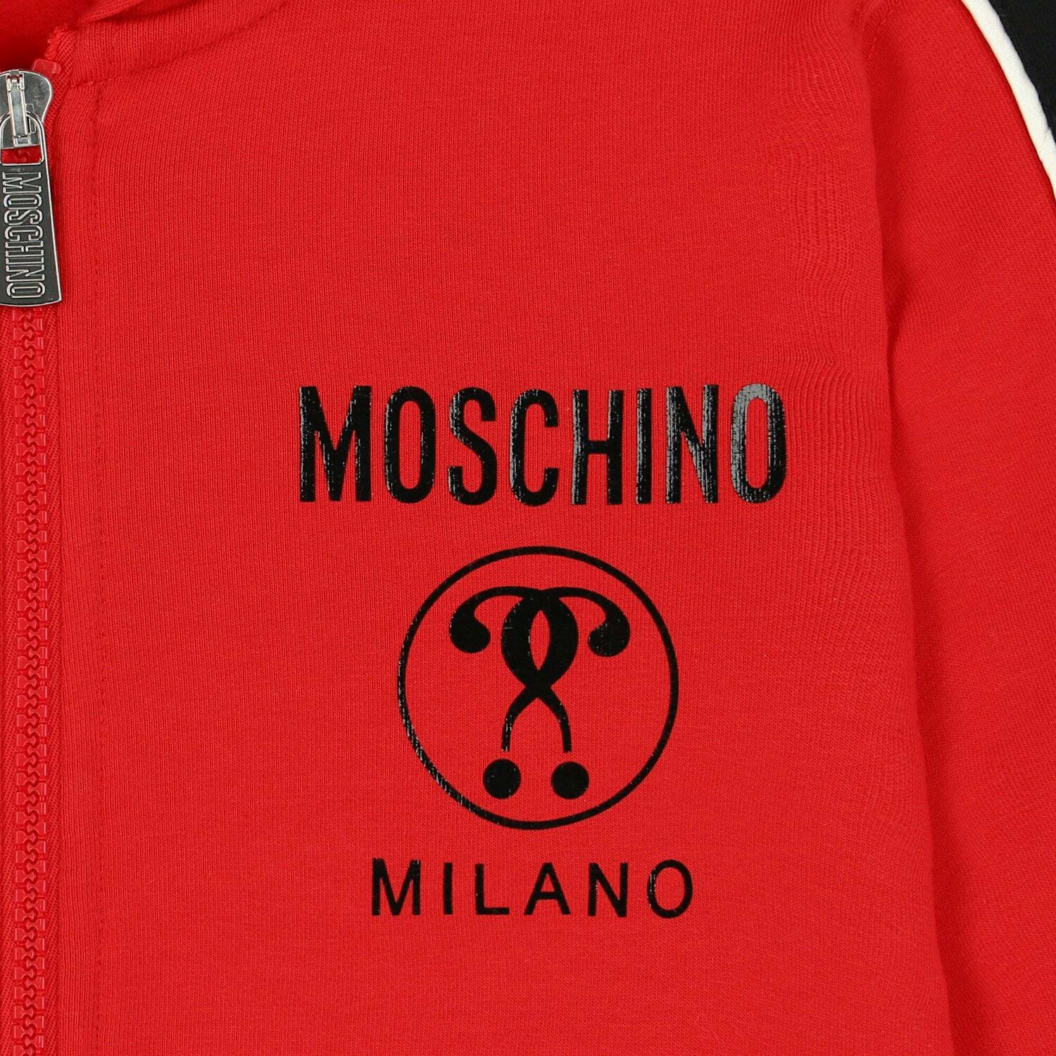 Boys Red Logo Zip Up Top, 1, hi-res