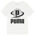 Boys White Logo T-Shirt, 1, hi-res