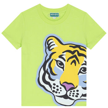 Boys Green Tiger T-Shirt