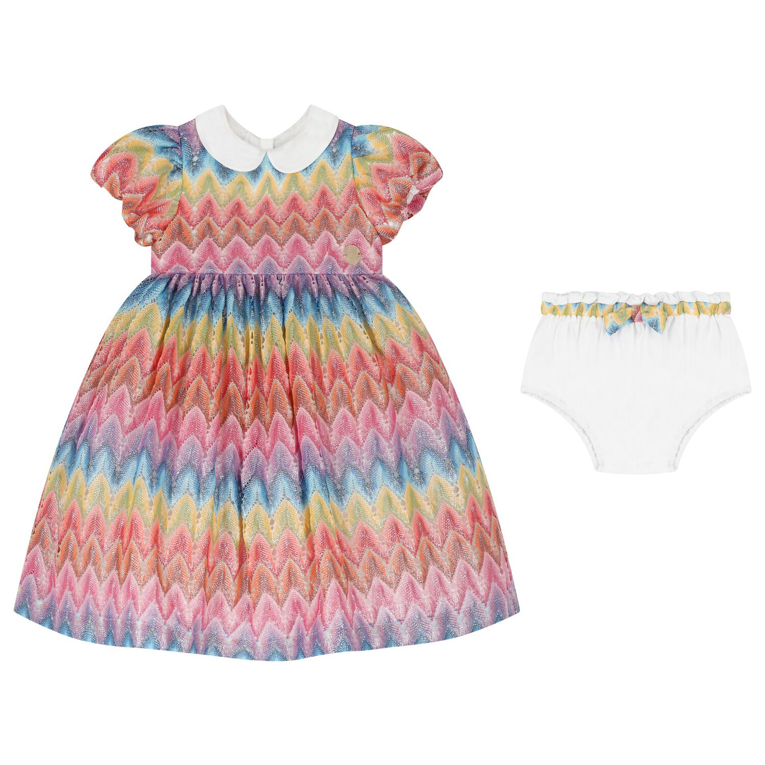 Younger Multi-Coloured Zig Zag Dress Set, 1, hi-res