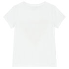 Girls White Logo T-Shirt, 1, hi-res