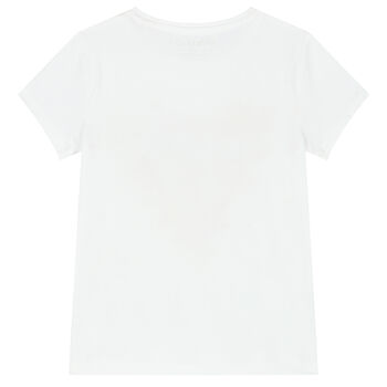 Girls White Logo T-Shirt