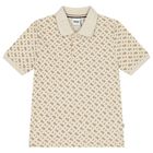 Boys Beige Logo Polo Shirt, 1, hi-res