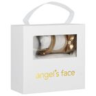 أحذية ما قبل المشي للبنات باللون الذهبي اللامع, 1, hi-res