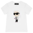 Girls White Ikonik Logo T-Shirt, 1, hi-res